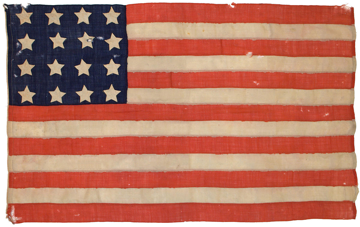 Antique American Flags, Showcase 15.